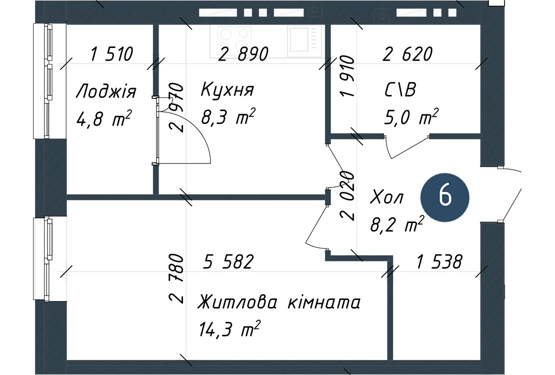 Квартира №3-6